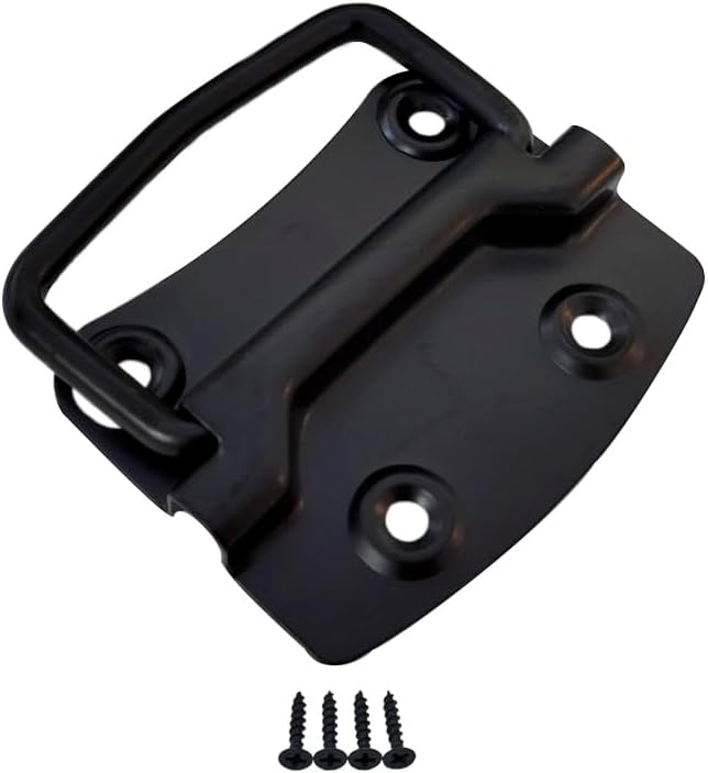 QCAA Heavy Duty Ring Pull Chest Handle for Box Lift Door Chest, 3.5", Black, Made in Taiwan, 12 Pack