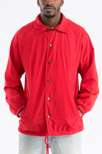 Image of WEIV GEAR Men's Full Zip Hooded Lightweight Windbreaker Anorak Jacket
