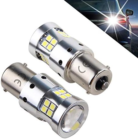 1156 LED Bulbs Ba15s P21w 5008 7506 LED Light Bulbs Replacement 1500 Lumens, With Projector Lens. for Backup Reverse Light Bulb Tail Light 6000K White, 2-Pack.