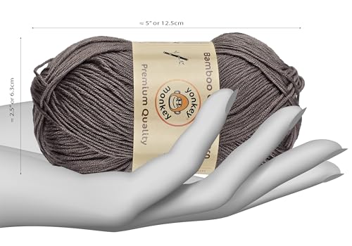 Image of 10-Pack of Yonkey Monkey 500 Grams Yarn - 70% Rayon derived from Bamboo, 30% Cotton - Imported - Camel 9031
