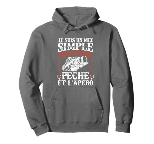 Humour Pêcheur Homme Poisson Pêche Sweat à Capuche