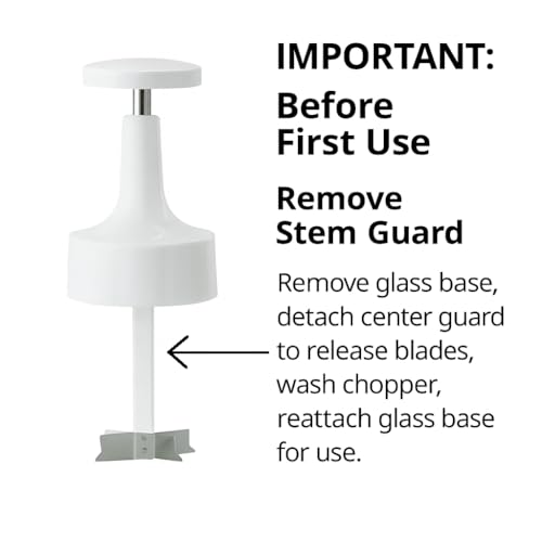 HIC Kitchen Old Fashioned Onion Chopper, Glass, 18/8 Stainless Steel Plane-Edge Blades For Onions, Eggs, Product, Nuts