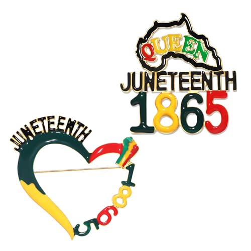 Image of African Brooches Africa Map Black Women Fist Heart Afro Brooch Pins Colorful Enamel 1865Juneteenth Black History Month Lapel Pins for Women