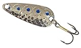 Oldstream Blinker 4cm 5g -Forellenköder zum Spinnfischen auf Hecht & Forelle, Spoonblinker zum Spinnangeln, Spinnköder, Farbe:silberfarben/Blaue Punkte