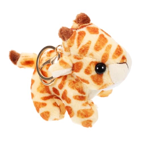 OATIPHO Llavero de peluche plushies mosquetones animal de peluche pesado Lindo llavero conejito jirafa llaveros mujer para llaves de coche llavero para mochilas estéticas felpa corta