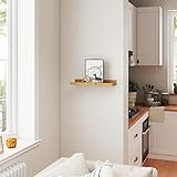 RICHER HOUSE Oak Floating Shelves for Wall Set of 1, 40 CM Wood Floating Shelves Modern for Photo Ledge Display, Wall Decor, for Room Decor, Living Room, Bedroom, Bathroom, Kitchen, Laundry - Image 3