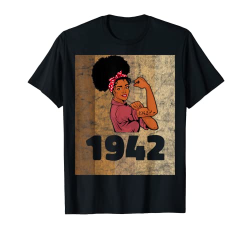 Vintage 1942 Limited Edition 81st Birthday Afro Girls Women Maglietta