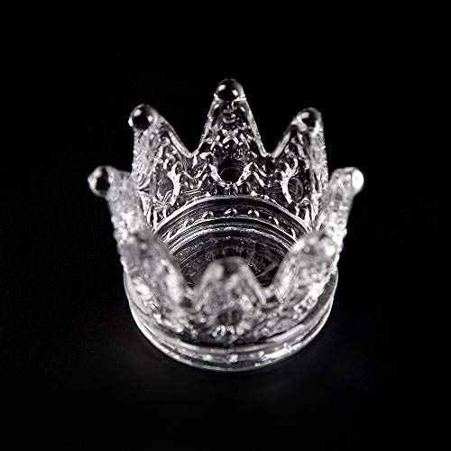 KADS 2 PCS Crown Nair Art Acrylic Liquid Powder Glass Dappen Dish Glass Cup Nails Art Pen Holder Nail Dappen Dish Nail Crystal Bowl Dapping Dish Glass Crystal Cup for Acrylic Liquid Powder - Thumbnail 3