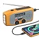 Kurbelradio，Dolucky Notfall-Solarradio, Survival Kurbelradio mit LED-Taschenlampe, SOS-Alarm,AM/FM Wetter Wind Up Solar Radio mit 2000mAh Akku für Notladung von Smartphone-Orange