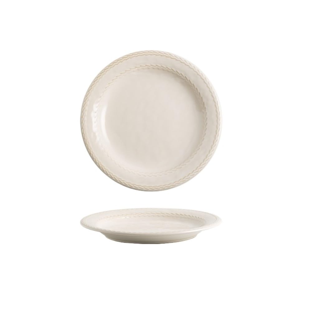 GUERNSEY Bandeja de Frutas Plato Plano Creativo For Carne Doméstica, Plato De Cerámica For Restaurante, Plato De Color Retro Bajo Esmaltado Plato de Frutas