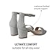 J. Adams Daisy Heeled Sandals - Ankle Strap Low Block, Open Toe Dress Pumps, Chunky Heels - Dressy Shoes for Women - Bridal, Wedding, Summer Sandals
