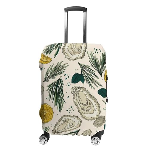 Oysters Shells Lemon Rosemary Universal Luggage Cover for Suitcase Protector