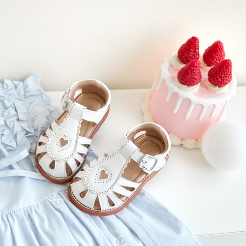 Image of Otter MOMO Girls Open Toe Princess Flat Sandals with Comfort Sole Summer Sandals