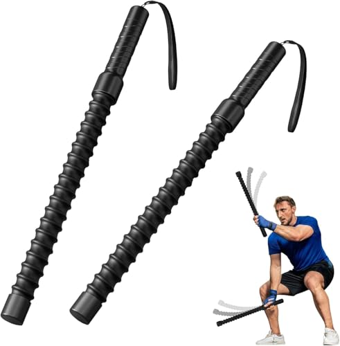TerraShine バトルロープ 2本 ロープレスバトルロープ トレーニングロープ 自宅用便携式バトルロープ コードレス 携帯型 強力 高効率 で力を強化する 男女兼用 （ブラック）