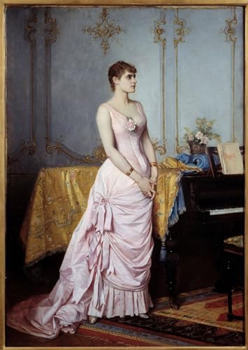 Cuadro decorativo Auguste Toulmouche lienzo premium de pintura famosa para pared
