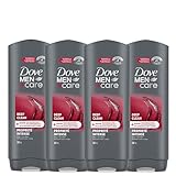 Dove Men+Care Body and Face Wash with 24-hour Nourishing Micromoisture, Deep Clean, Men's Body Wash, 532mL, Pack of 4