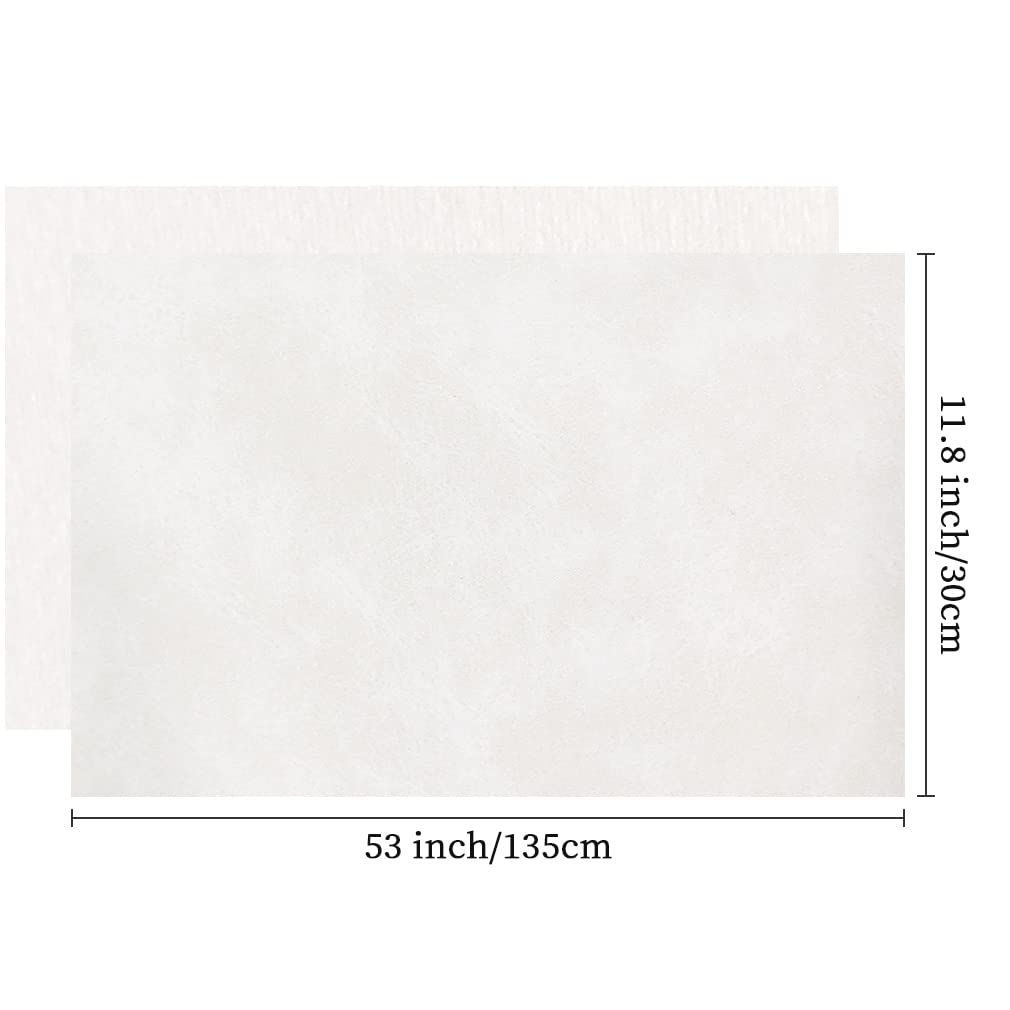 XHT Suede Faux Leather Fabric 30x135cm Waterproof Synthetic PU Leather for Earrings Pouches Hair Bows Making (White) - Image 4