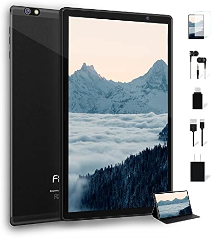 FACETEL 2023 Android 11 Tablet, Q3 Pro 10 inch Tablets T310,4GB RAM,64GB ROM, HD IPS Screen, Google Certification,2.4G&5G Wi-Fi, Bluetooth,Google GPS, Metal Body - Black