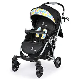 R for Rabbit Chocolate Ride Stylish Baby Stroller and Pram for Baby, Kids, Infants, Newborn, Boys & Girls of 6 Months to 3 Years (Black Multi)