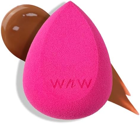 wet n wild Makeup Sponge - Low Product Absorption for Streak-Free Application, Effortless Blending Beauty for a Smooth Professional Looking Finish, Cruelty-Free & Vegan-Pink