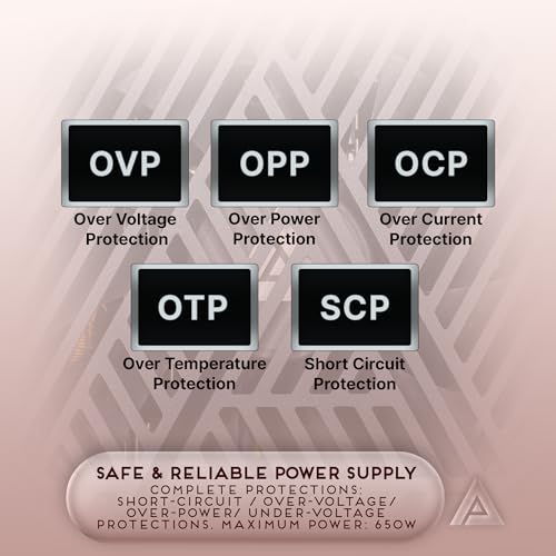 Image of Apevia ATX-SL650W Soul 650W Fully Modular, ATX Active PFC, DC to DC Converter Design, 140mm Silent Fan, RoHS Compliance, Gaming Power Supply | Fully Modular PSU, ATX 3.1 PCIE5.1 Ready, Active PFC, 140mm Auto Thermal Fan, Heavy Duty Protections, Quiet Operation