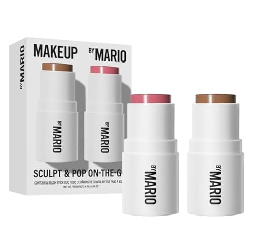 MAKEUP BY MARIO Original | Sculpt & Pop On the Go – Duo Mini Kontur und Blush | 2 x 4 Gramm | by BELLA | Mini Medium / PALE PETAL, 4 Gramm (1er-Pack)