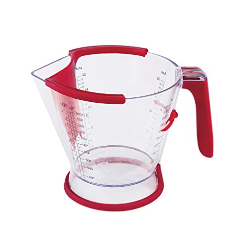 Zyliss 4 Cup with Fat Separator, No Drip Spout, Sliding Scale with Measurements and Non-Slip Handle, Acrylic