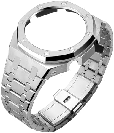 GA2100 Metal Watch Band Case Replacement Kit, Stainless Steel Strap Bezel Accessories Compatible with Casio Mens G-Shock GA2100/GA-2110 Watches