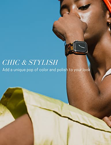 Heesch Tortoise Shell Watch Band For Apple 40Mm For Women Resin Stretchy Watch Strap Bracelet For Apple Watch Series 7 Band For Iwatch Wristbands 38Mm #TOP4