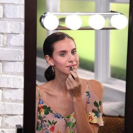 MotiBa Studio Glow Vanity Make-up Natural Light for Makeup Dressing Table with LED Bulbs and Powerful Suction Cups-Plastic 3