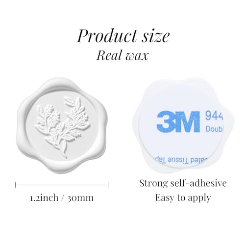 UNIQOOO Adesivos de lacre de cera - adesivos de selo de envelope de convite de casamento de eucalipt