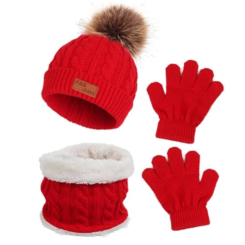 Gorro y guantes para niños con forro térmico cortavientos