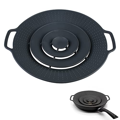 Couvercle Anti-Débordement Réglable Acier Inoxydable 12-22cm - Universel Pour Casseroles Et Poêles, Anti-Éclaboussures