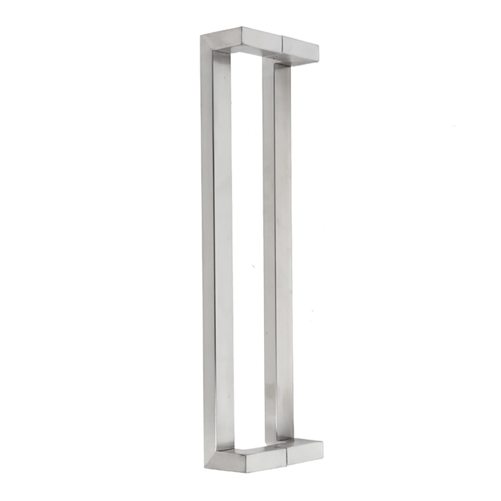 Poignée de porte en tube carré acier inoxydable argent longueur 120 cm