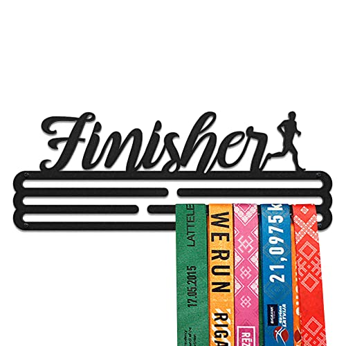 United Medals Finisher Colgador de medallas Negro | Medallero Acero | Medal Holder dispaly Hanger | Medalla Percha - 30 medallas Cover