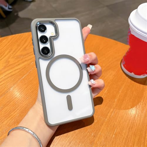 Coque Samsung S24 Plus transparente grise pour charger sans fil votre mobile au bureau