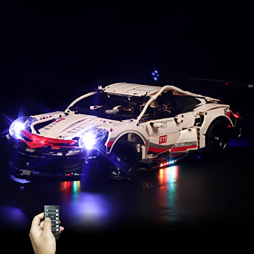 cooldac Licht-Kit für Lego Technic Porsche 911 RSR 42096 Bauset, Led Beleuchtungs Set Kompatibel mit Lego 42096 Fernbedienungsversion (nur Lichter, Keine Lego-Modelle) Cover