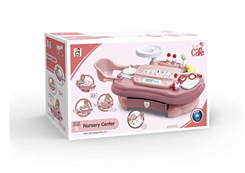 Chicos - Nursery Center de juguete, Completo Set con 3 Espacios para Cuidar a tu Bebé con 13 Accesorios Incluidos, a Partir de 3 Años, Multicolor, Medidas: 57 x 29 x 79 cm (87458)