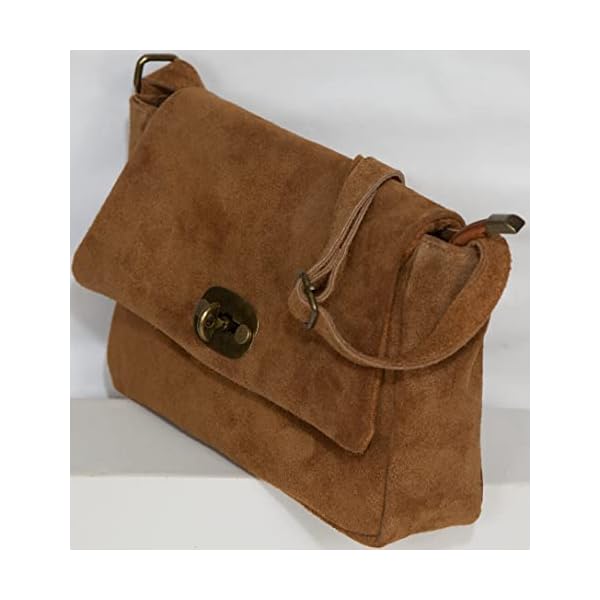 Sac CUIR Femme Bandoulière | Sac CUIR Daim Femme Bandoulière | Sac Cuir Femme Italien | Besace Cuir Daim Femme | Sac à Main CUIR femme ' April '