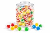 Mini Jawbreakers Candy Bulk - Individually Wrapped Rainbow Assorted Jaw Breakers Hard Candy, Gobstoppers