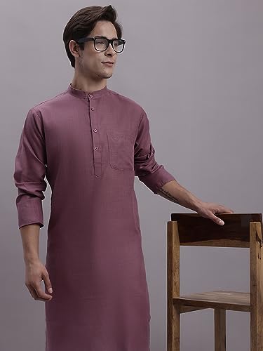 Image of Jompers Men's Cotton Regular Fit Solid Kurtas