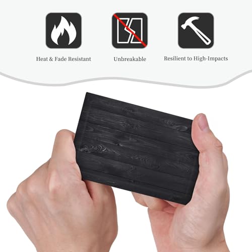 Decorative Switch Plate Covers Vintage Black Wood Plank Wooden Board 1 Gang No Device Single Blank Outlet Covers Wall Plate Light Switch Cover Plate for Farmhouse Bedroom Decor