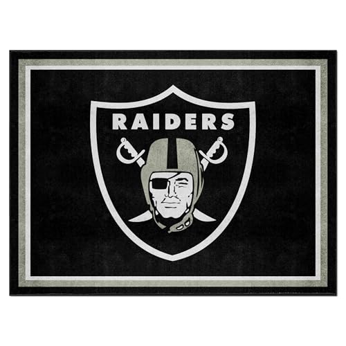 FANMATS 17493 NFL - Las Vegas Raiders 8ft. X 10ft. Plush Area Rug, Team Color , 87