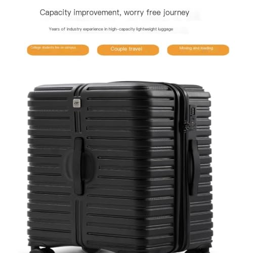 Suitcase Password Suitcase Women's Universal Wheel Trolley Case Men's Thickened Student Checked Luggage 29 Inches Luggage(Black,20)3