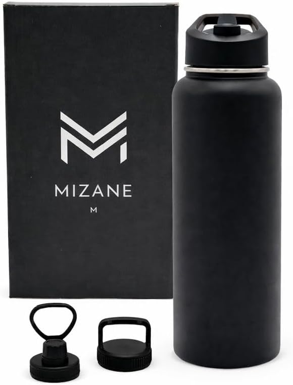 32oz Stainless Steel Water Bottle for Hot & Cold Drinks with Straw and Lock Lid – Wide Mouth, Double Wall Vacuum Insulated, Leak-Proof & Reusable – Ideal for Travel, Gym, Sports, and Bicycling