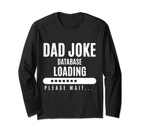 Camiseta divertida para hombre con texto en inglés "Dad Jokes Loading Day" Manga Larga