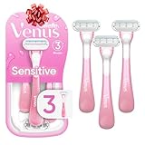 Gillette Venus Sensitive Disposable Razors for Women with Sensitive Skin, 3 Count, Delivers Close Shave with Comfort