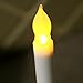 Youngerbaby Set of 12 Yellow Mini Battery Operated LED Taper Candles, Flameless Taper Candles for Wedding Decorations,Christmas, Thanksgiving -Batteries Not Included - White Body Pillar Candles