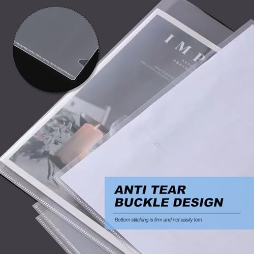 Klarsichthüllen A4 Seitlich Offen Glasklar 30 STK Aktenhüllen Klarsichtfolien Prospekthüllen A4 Seitlich Offen Sichthüllen für Papier