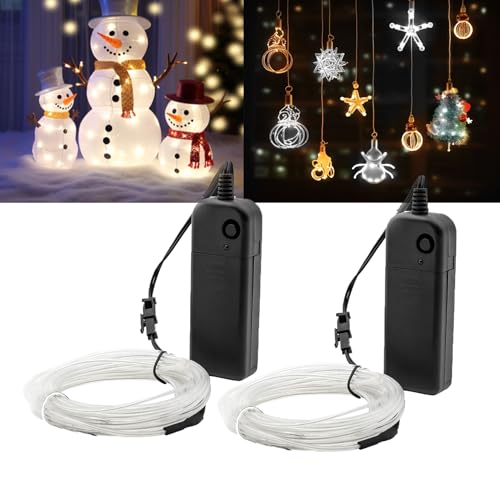Fil électroluminescent Ourbest blanc pour décoration sans prise électrique